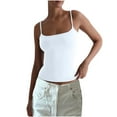 thumbnail image 1 of Vmvidoty Womens Athletic Cropped Tank Top Camisole for Layer Stretch Wider Strap for Yoga Sports Running White XL, 1 of 6