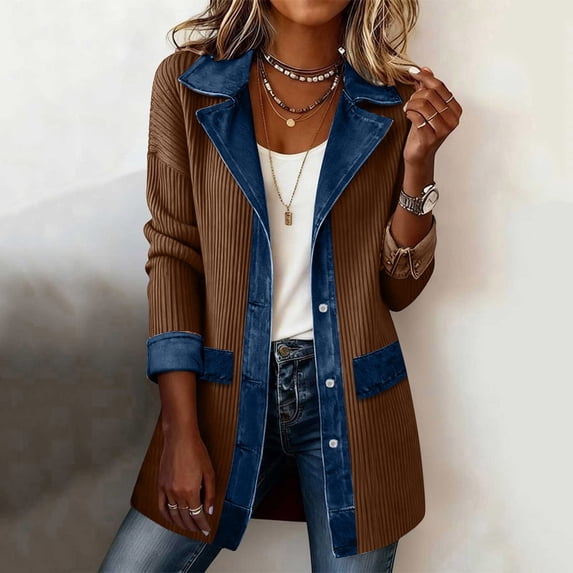 Vmvidoty Womens Cardigan Long Sleeve Open Front Cardigan Oversized Chunky Knit Sweaters Coat Khaki XS