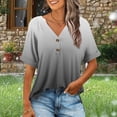 thumbnail image 1 of Vmvidoty Womens Summer Tops Short Sleeve Basic Casual V Neck T Shirts Trendy Fashion 2026 Black XL, 1 of 7