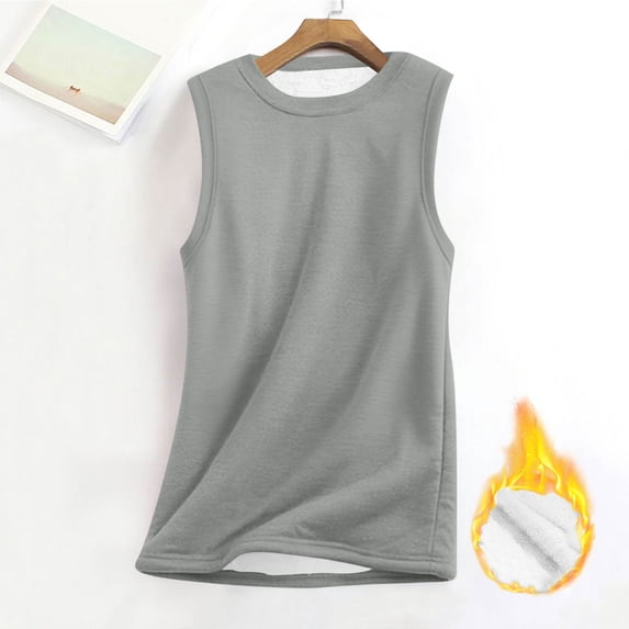 Vmvidoty Womens Tank Tops Crew Neck Casual Flowy Sleeveless Shirts for Women Gray XL