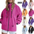 thumbnail image 1 of Vmvidoty Womens Winter Coats, Jackets for Women Trendy,Waterproof Hooded Pocket Zipper Jacket Outdoor Mountaineering Sportswear Hot Pink 2XL, 1 of 7