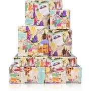 Vnaaem Nativity Wrapping Paper for Women Men Boys Kids Girls Retro Jesus Birth Scene Christan Christmas Gift Wrap for Birthday Holiday Party Celebration - 20 X 28 Inches 6 Folded Sheets