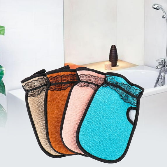Vnanda 2Packs Korean Exfoliating Scrub Mitt Italy Towel Washcloth Bath Shower Mitt Large Exfoliating Bath Mitt Gloves | Body Rubbing Towel | Men Women Shower Hamma Washcloth