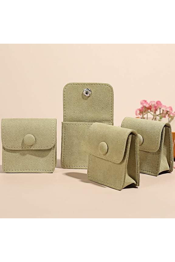 2Packs Soft Velvet Jewelry Pouch with Snap Button Small Jewelry Gift Bags Purse Pouch ,Jewelry Gift Display Packaging Bag for Necklaces Bracelet Rings Watch Earrings Lipsticks