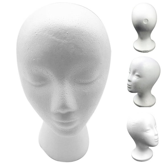 Vnanda 3Pcs/Set Foam Wig Head Mannequins mannequin head Style Model & Display Women's Wigs Hats & Hairpieces Stand Manikin Display Head