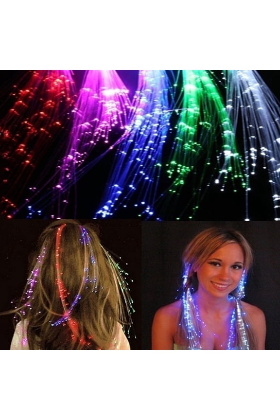 5Pcs LED Lights Hair, Light-Up Fiber Optic LED Hair Barrettes Party Favors for Party, Bar Dancing Hairpin, Hair Clip, Multicolor Flash Barrettes Clip Braid