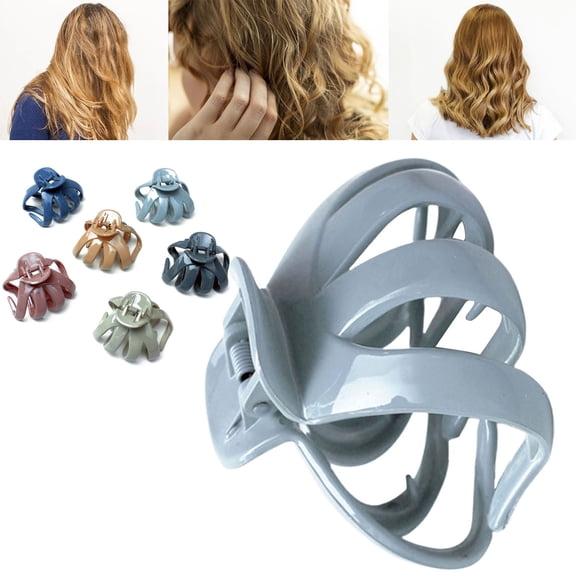 Vnanda 6Packs Large Claw Clips Big Claw Hair Clips for Women Non Slip Grip Octopus Clip Banana Clips Claw Hair Clip Jaw Clips for Thick Thin Hair Strong Hold Catch Barrette