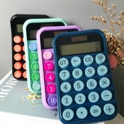 Vnanda Battery Operated Calculator Desktop Calculator Solar Powered Battery Operated 10 Digits Round Buttons Lcd Display Portable Student Finance Calculator