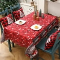 Vnanda Christmas Tablecloth Disposable Plastic Rectangle Xmas Picnic