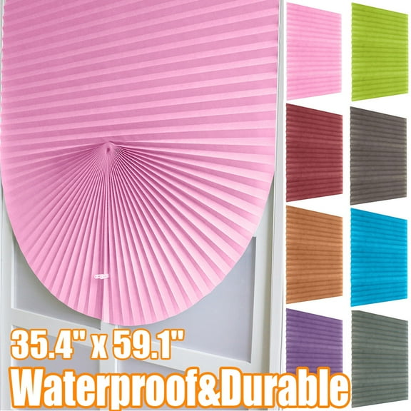 Vnanda Cordless & Light Filtering Cellular Shade, Light Blocking Window Shade and Blind, Blinds Fabric Pleated Fabric Shade Easy to Cut and Install-35.4" x 59.1"