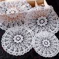 thumbnail image 1 of Vnanda Handmade Crochet Lace Doilies Vintage Round Placemats Snowflake Coasters Mini Doilies Table Placemats Doilies for Table Kitchen Wedding Decoration, Varied Sizes, 1 of 2