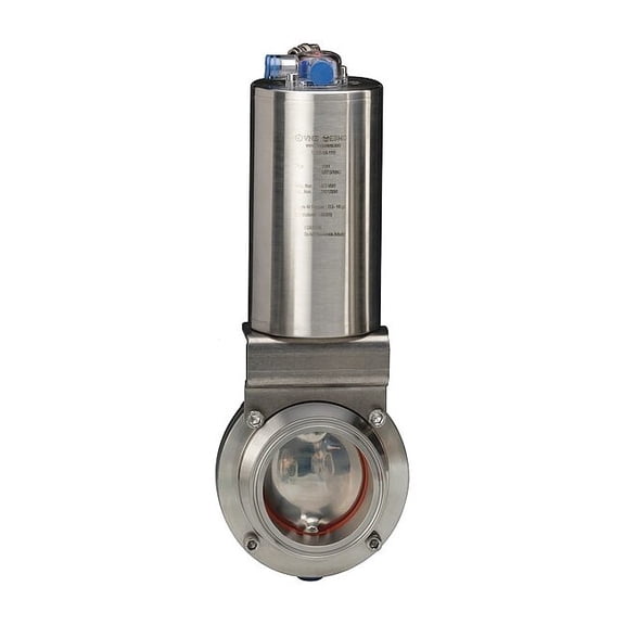 Vne Butterfly Valve,T304 SS Body,2" Tube 51C2.0AS/VBAC-XX