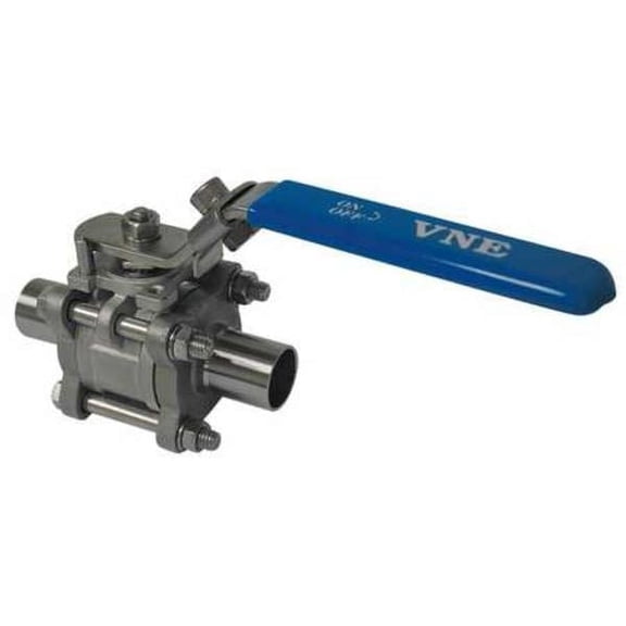 Vne 3/4" Butt Weld Stainless Steel Sanitary Ball Valve 2-Way E90WW-6.75
