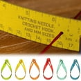 thumbnail image 1 of Vnice The All-in-1 One 7-Function Stitch Counter Wrist Wrap, Multifunctional Leather Metric Inches 18" Wrist Ruler, Tape Measure Measuring Bracelet Tool with Stitch Marker Storage,Yellow, 1 of 9