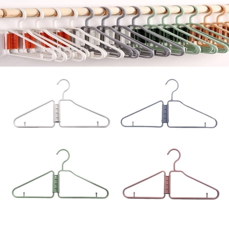 Vnice Foldable Clothes Hangers | Portable Plastic Clothes Hangers | Space Saving Design | Lightweight Travel Accessories,Four colors,4 Pack