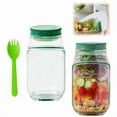 thumbnail image 1 of Vnice The Original Salad Pod with a fork included 7.5" x 3.9", Salad Jar With Side Opening,6Pcs, 1 of 6