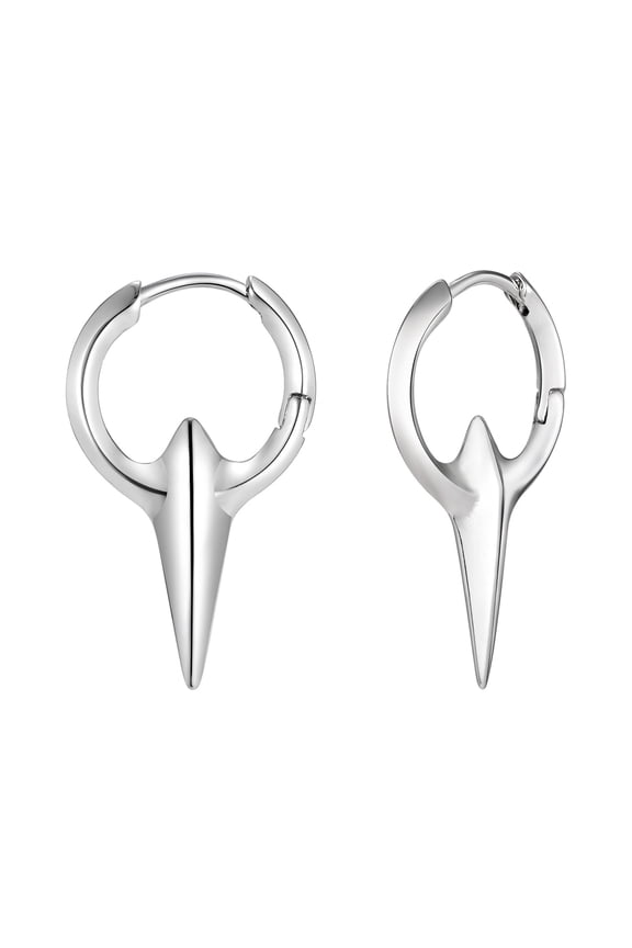 Hoop Jewelry Accessory Punk Rock Men Women Taper Spikes Rivet Huggie Hoop Earrings Gold Silver Color Small Geometry Earring