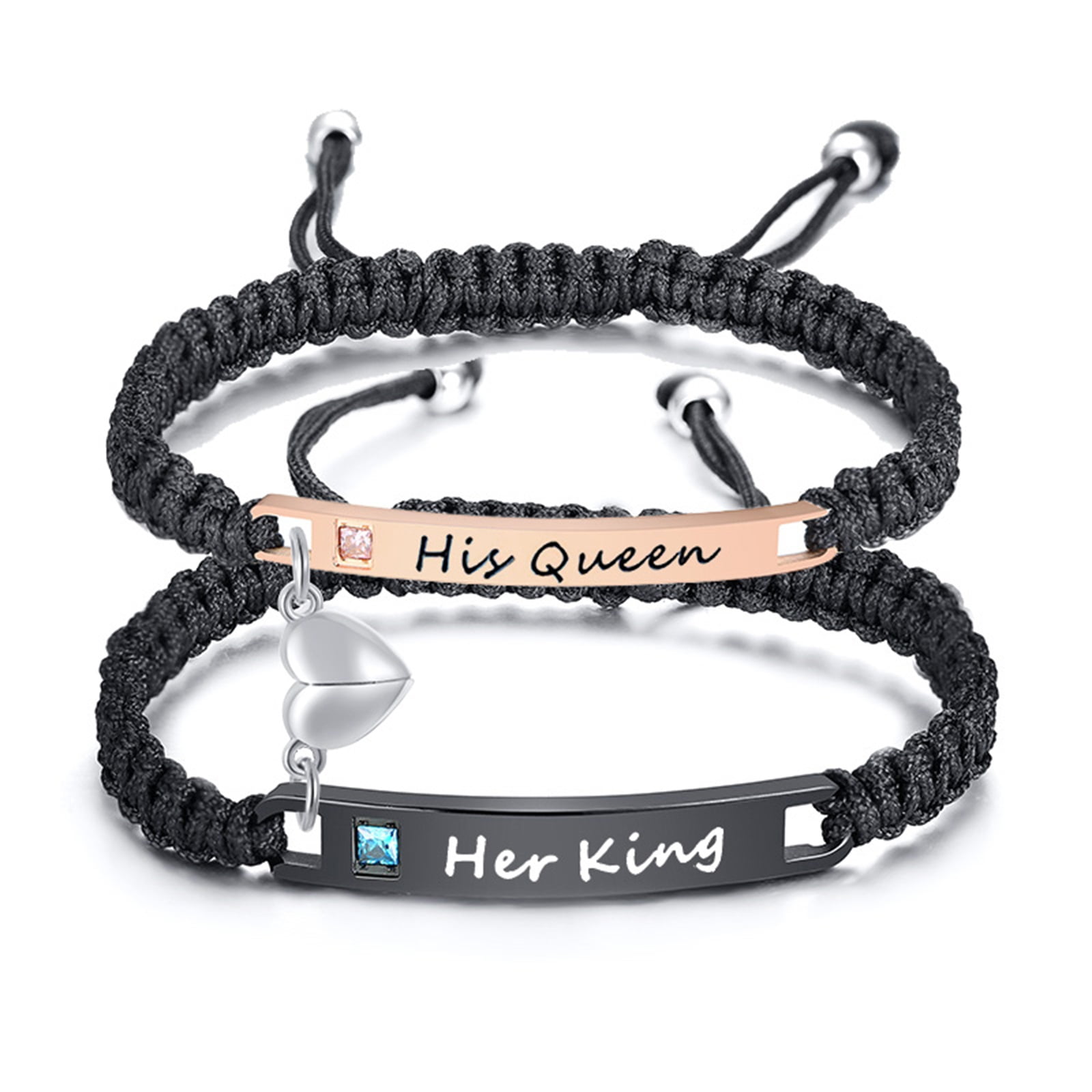 Vnox Magnetic Couple Bracelet for Him and Her, Magnetic Mutual