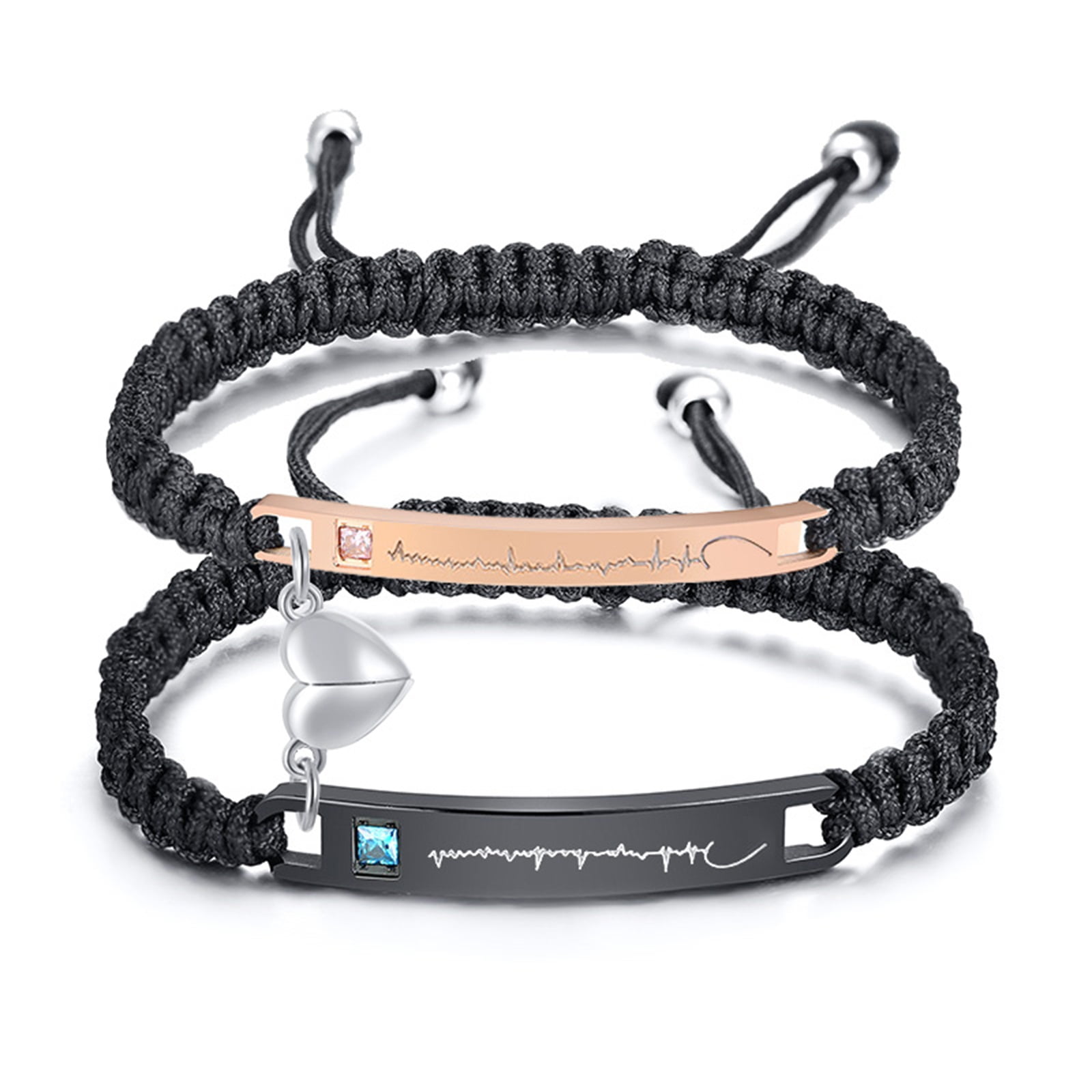 Vnox Magnetic Couple Bracelet for Him and Her, Magnetic Mutual
