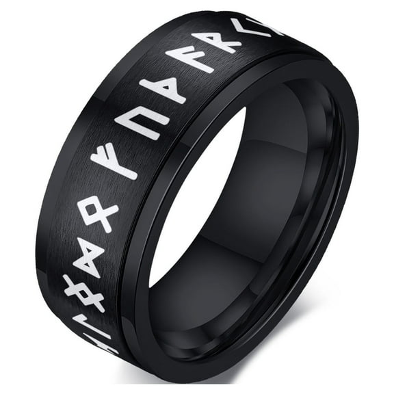 Vnox Men's Anxiety Ring, Stainless Steel Viking Fidget Rings