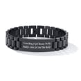 thumbnail image 1 of Vnox Men's Jewelry Watch Link Personalized Black Bracelet for Father's Day Gift, 1 of 7