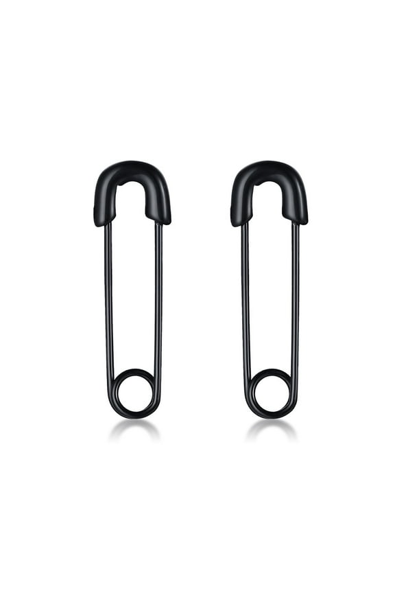 Safety Pin Earrings, Stainless Steel Paper Clip Earrings, Cartilage Earrings Punk Goth Style