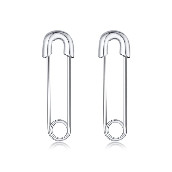 Vnox Safety Pin Earrings, Stainless Steel Paper Clip Earrings, Cartilage Earrings Punk Goth Style