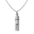 thumbnail image 1 of Vnox Urn Necklace for Ashes, Openable Glass Vertical Bar Cremation Keepsakes Necklace for Ashes, Silver Stainless Steel Urn Jewelry for Men, 1 of 7