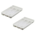 thumbnail image 1 of Vntub 4 Compartment Silverware Drawer Organizer Tray, Storage Container for Kitchen, Utensil Divider for Spoons Forks Knives Tableware（2PCS）, 1 of 5