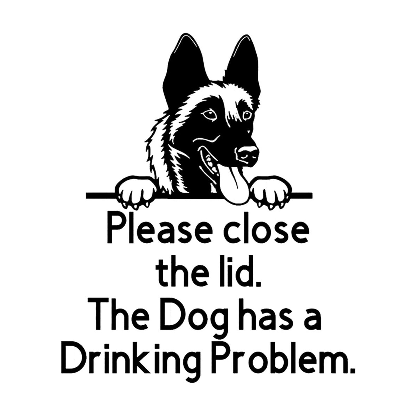 Vntub Beautiful Stickers Close The Lid, The Dog Has Drinking Problems