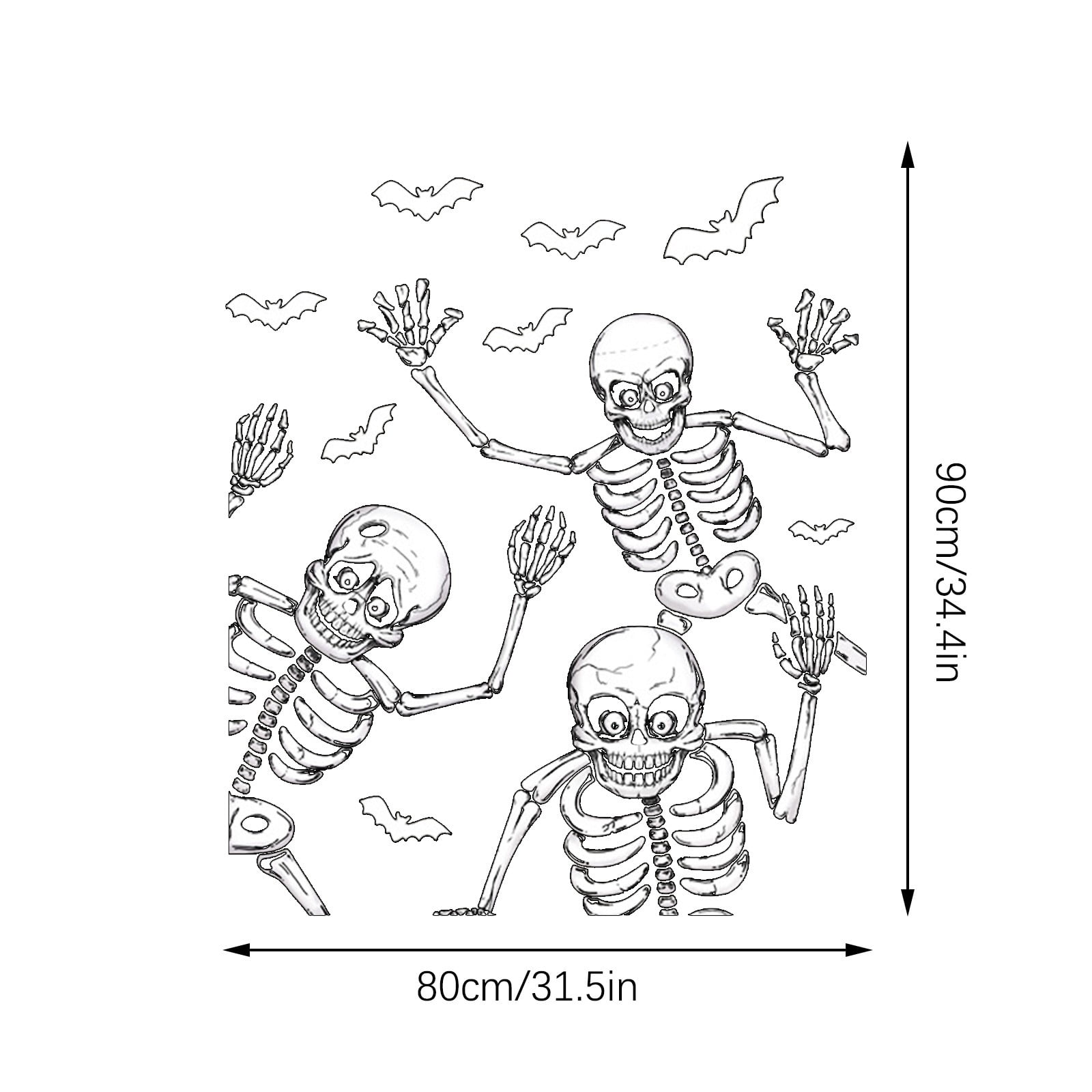 Vntub Clearance Halloween Skeleton Spider Pumpkin Decorations Wall