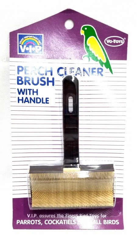 Vo-Toys Bird Plastic Perch Cleaner With Handle Parrot Cockatiel Parakeets Love