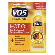Alberto VO5 Nourish + Detox Hot Oil Hair Treatment, 2 Ampules (0.5 fl oz Each)