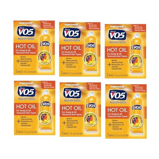 Vo5 Hot Oil Therapy Treatment 2 Count 0.5 Ounce (14ml) (6 Pack