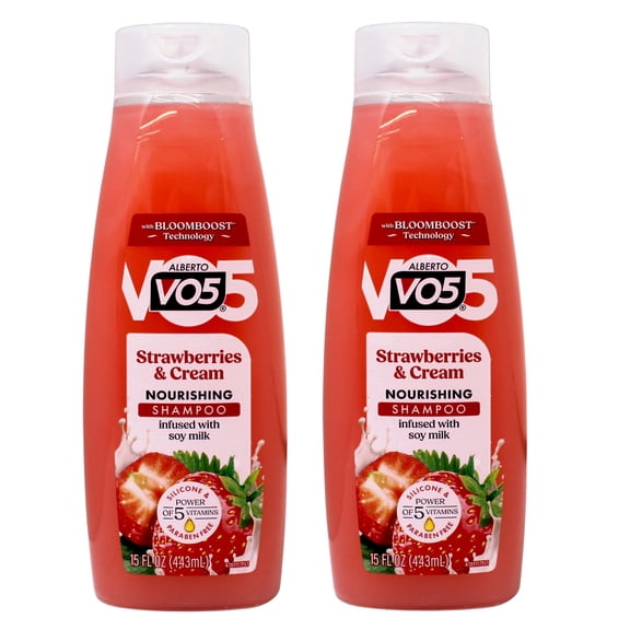 Vo5 Moisture Milks Strawberries And Cream Moisturizing Shampoo 12.5 Oz, - 2 Pack