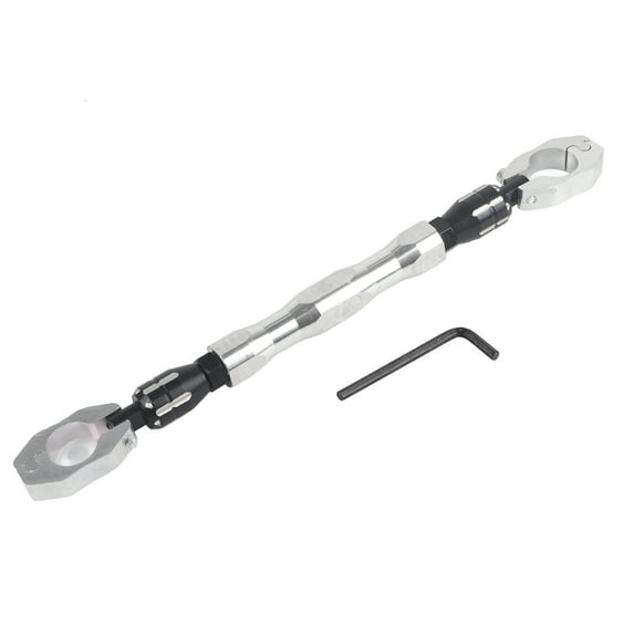 Vobor - Barra transversal de equilibrio ajustable para motocicleta, 3 colores, 7/8 ", 22 mm, manillar para fortalecer la barra de palanca(Plata)