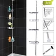 thumbnail image 1 of Vobor Bathroom Shower Corner Metal Tension Pole Adjustable 4 Baskets Storage Rack Shelf, 1 of 7