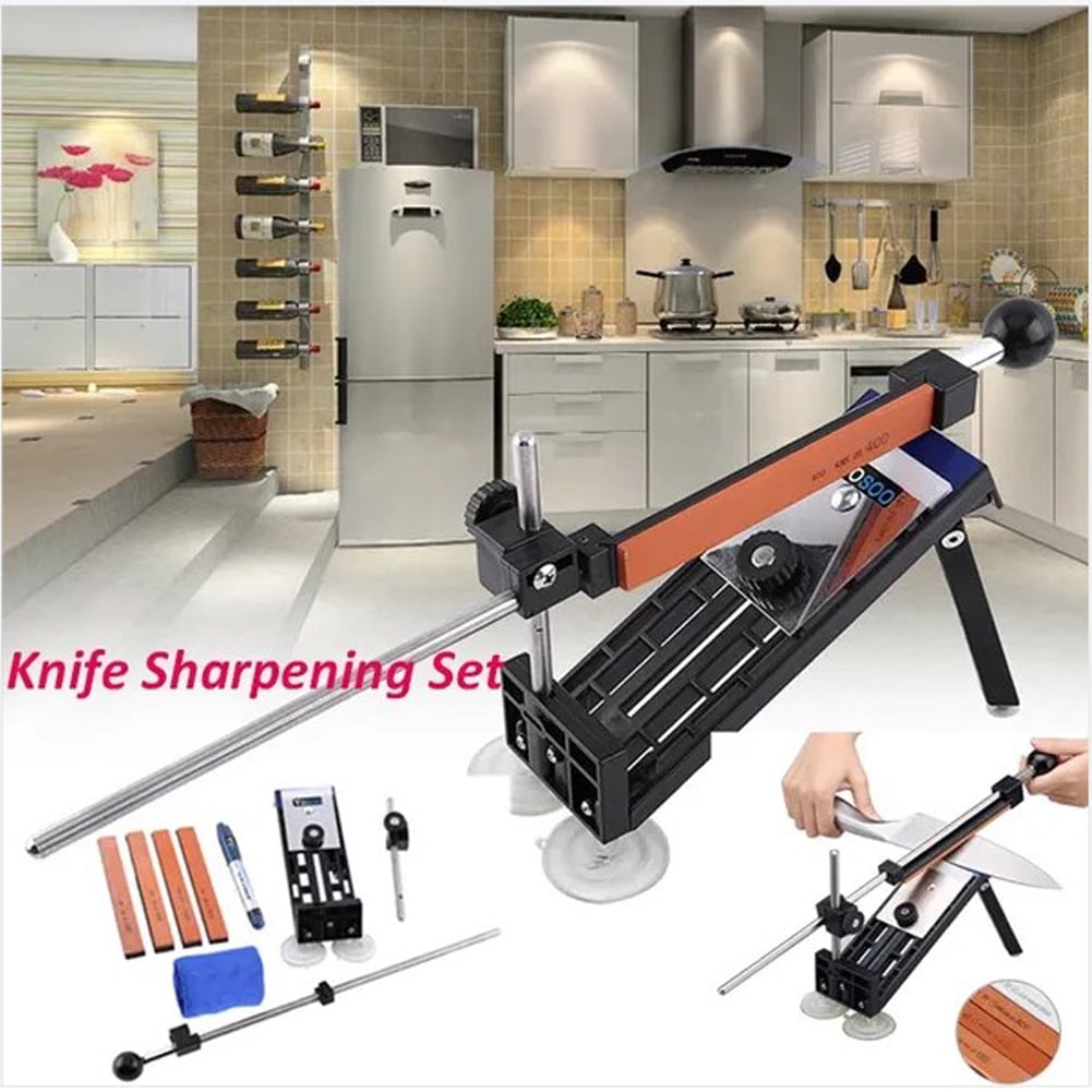 Professional Knife Sharpener With 6 Whetstones, Stainless Steel 360°  Rotation Fix-angle Edge Kitchen Knife Sharpening Kit Polishing Tool for  Home, Clamping, Garden Knives/Blades – Culticate