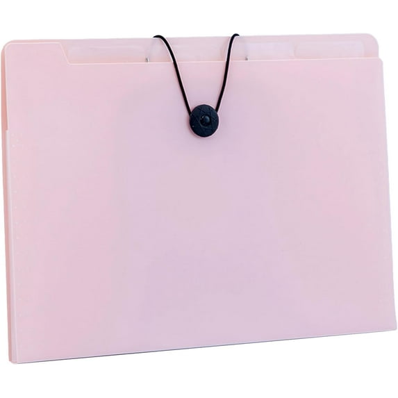 Vobzolite 4 Pack File Folders Letter Size Buckle Design Classified File Folders Documents A4 File Folders - 8 Pockets Plastic File Dividers for Home Office