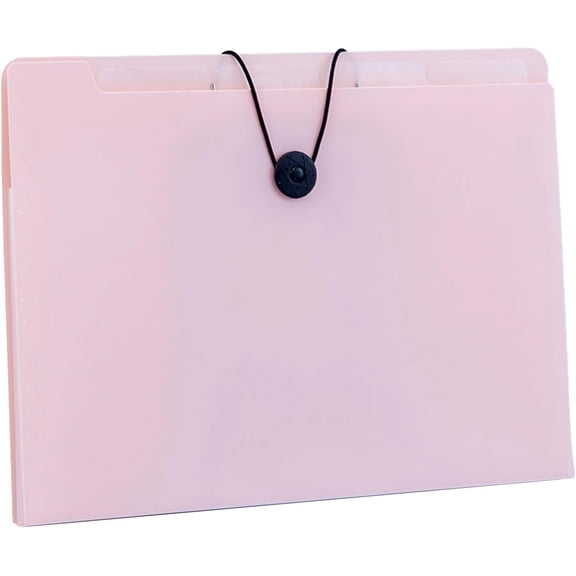 Vobzolite 4 Pack File Folders Letter Size Buckle Design Classified File Folders Documents A4 File Folders - 8 Pockets Plastic File Dividers for Home Office