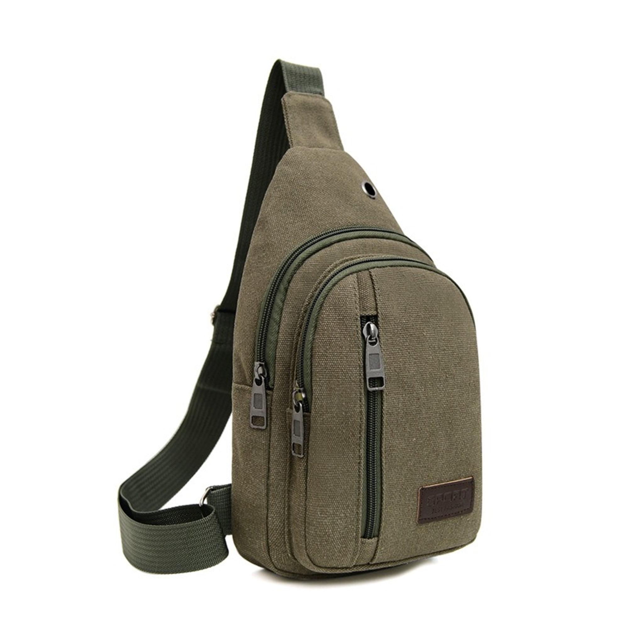 Vobzolite Sling Bag for Men - Crossbody Backpack Perfect for Travel & Hiking - Anti-Theft, Water-Resistant, Tear-Resistant Army Green
