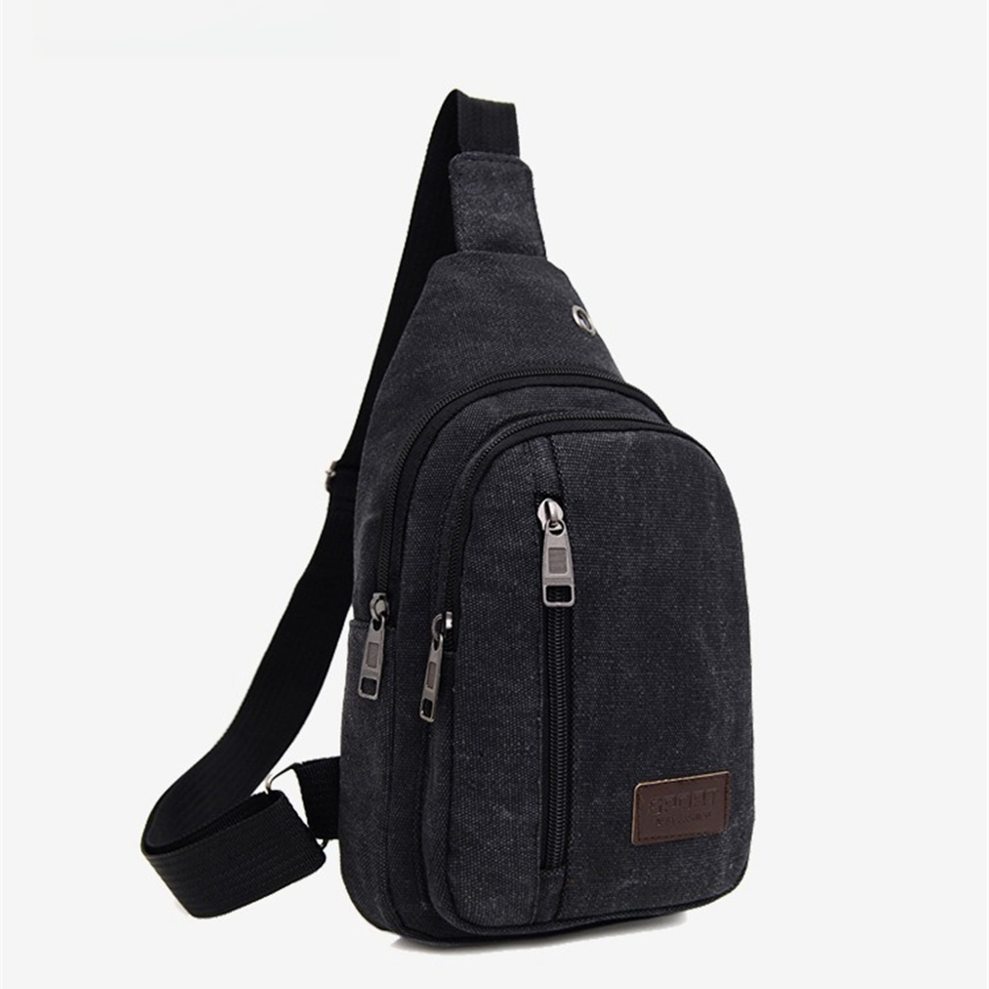 Vobzolite Sling Bag for Men - Crossbody Backpack Perfect for Travel & Hiking - Anti-Theft, Water-Resistant, Tear-Resistant Black