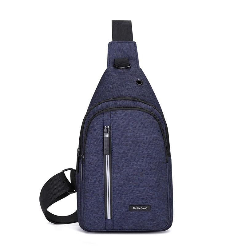 Vobzolite Sling Bag for Men - Crossbody Travel Hiking Daypack with Triple Anti-theft Protection Blue Style C