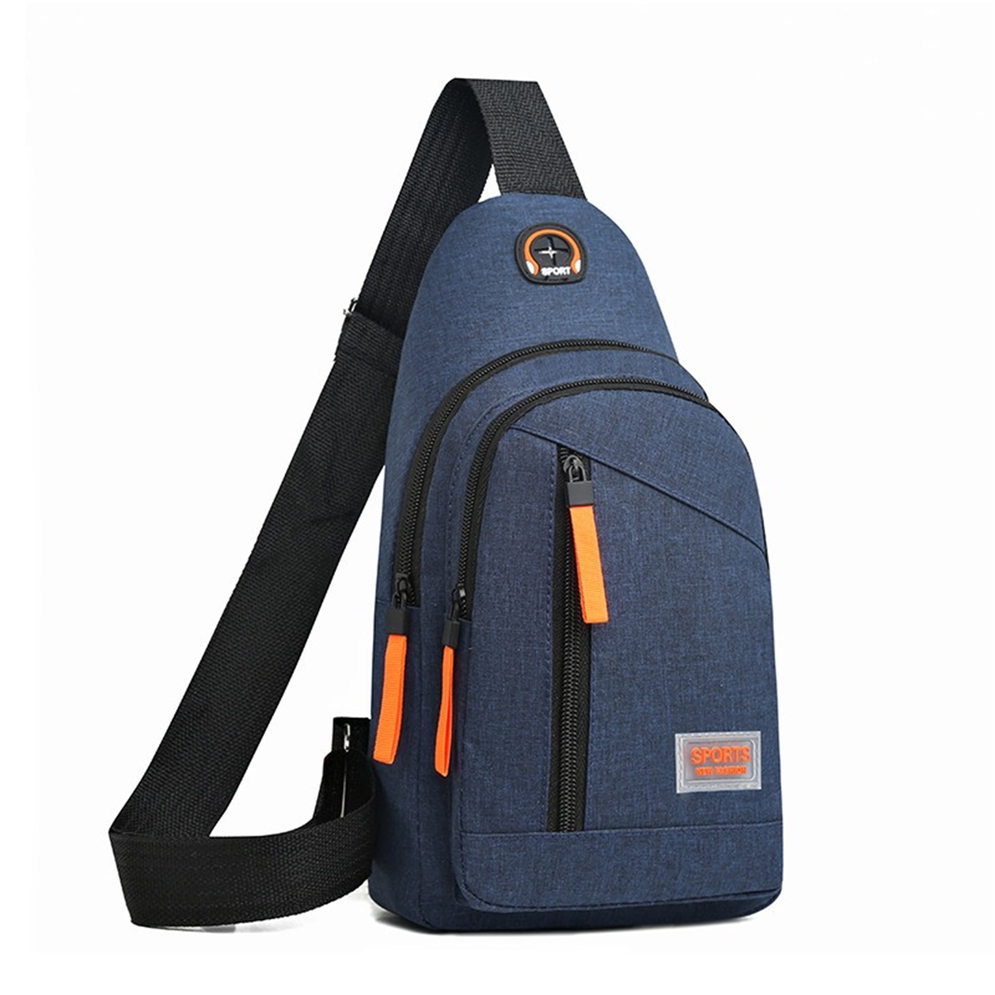 Vobzolite Sling Bag for Men - Crossbody Travel Hiking Daypack with Triple Anti-theft Protection Blue