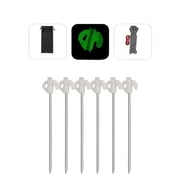 Vobzolite tent stakes heavy duty Glow In The Dark Tent Stakes Pegs 9.84in+6Pcs