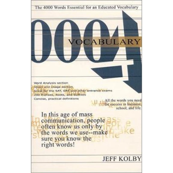 Pre-Owned Vocabulary 4000 : The 4000 Words Essential for an Educated Vocabulary (Paperback) 1889057150 9781889057156