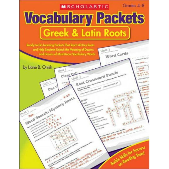 Pre-Owned Vocabulary Packets: Greek and Latin Roots (Paperback) 9780545124126