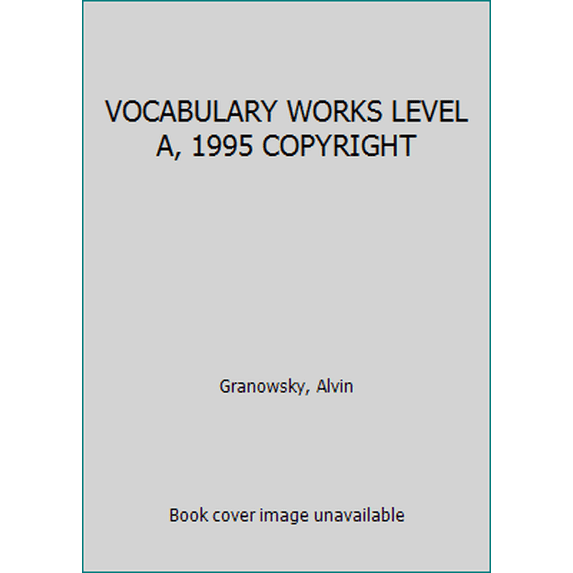 Pre-Owned Vocabulary Works: Level A (Paperback) 0813617081 9780813617084