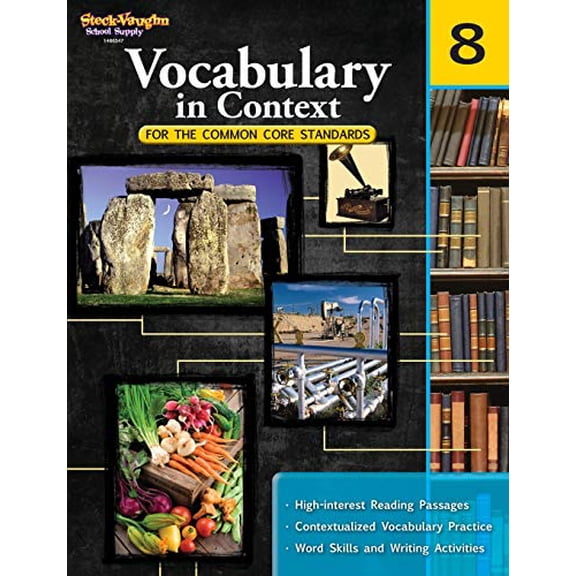 Pre-Owned Vocabulary in Context for the Common Core Standards Reproducible Grade 8 (Paperback) 0547625812 9780547625812