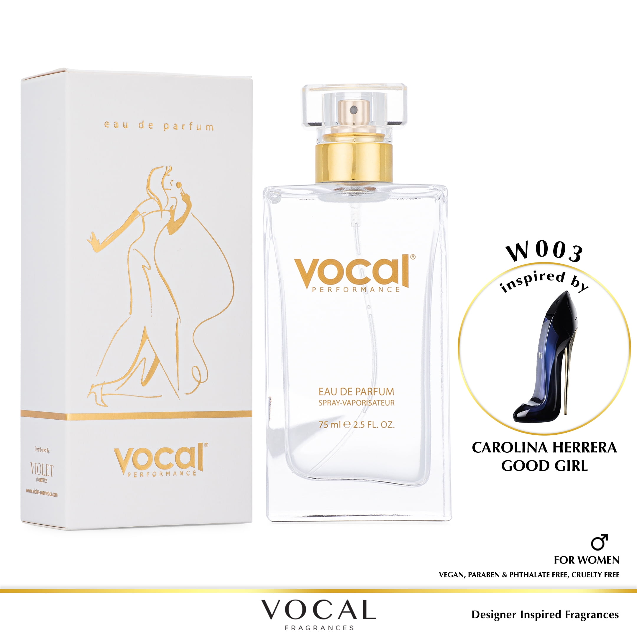 Vocal Fragrance Inspired by Chanel Chanel 5 Eau de Parfum for Women 2.5 fl. oz. 75 ml. Vegan, Paraben & Phthalate Free Never Tested on Animals